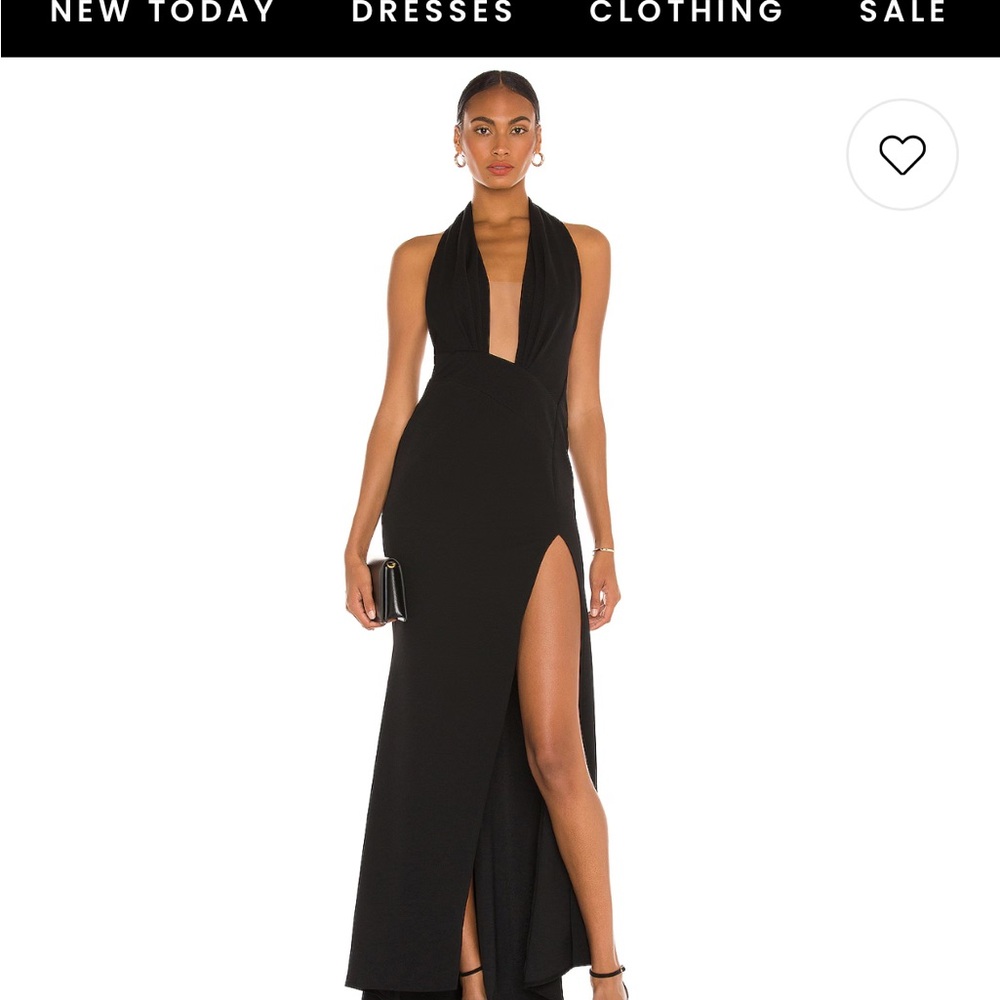 Elegant Black Halter Evening Dress